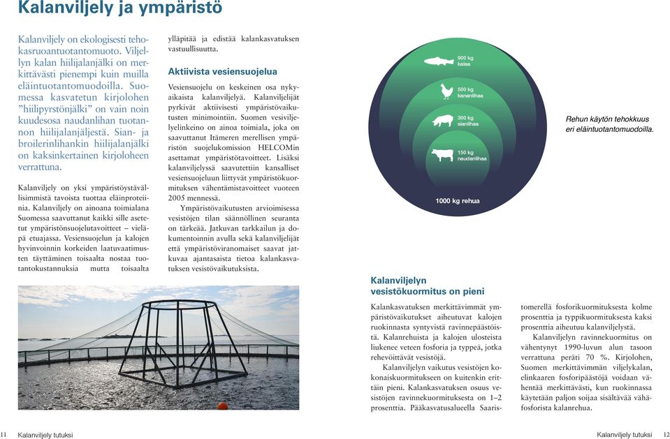 Kalanviljely on yksi ympäristöystävällisimmistä tavoista tuottaa eläinproteiinia.