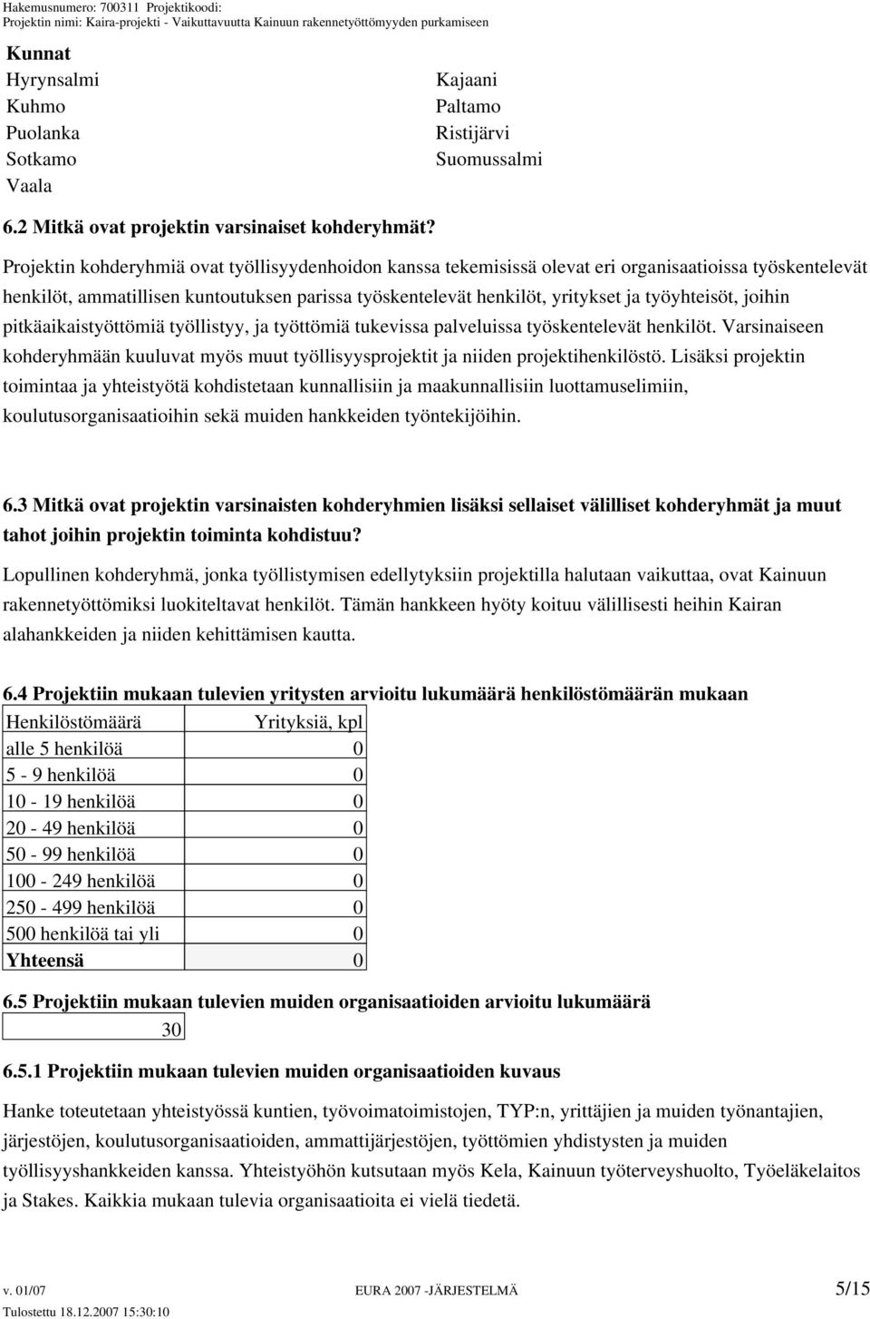 työskentelevät henkilöt, yritykset ja työyhteisöt, joihin pitkäaikaistyöttömiä työllistyy, ja työttömiä tukevissa palveluissa työskentelevät henkilöt.