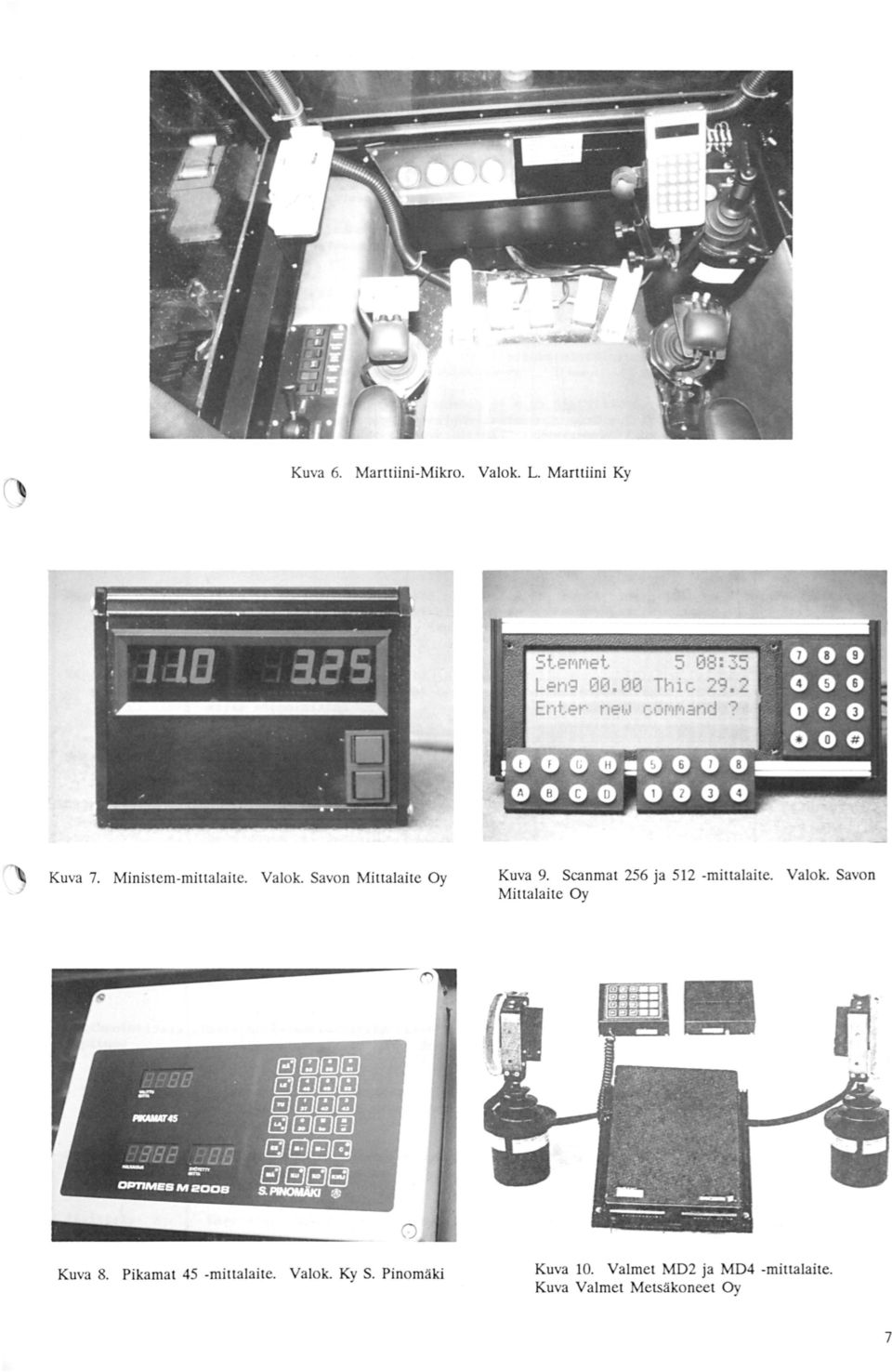 Scanmat 256 ja 512 -mittalaite. Valok. Savon Mittalaite Oy Kuva 8.