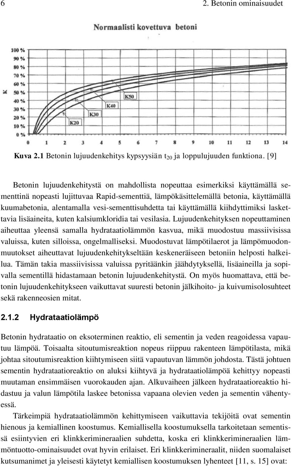 vesi-sementtisuhdetta tai käyttämällä kiihdyttimiksi laskettavia lisäaineita, kuten kalsiumkloridia tai vesilasia.