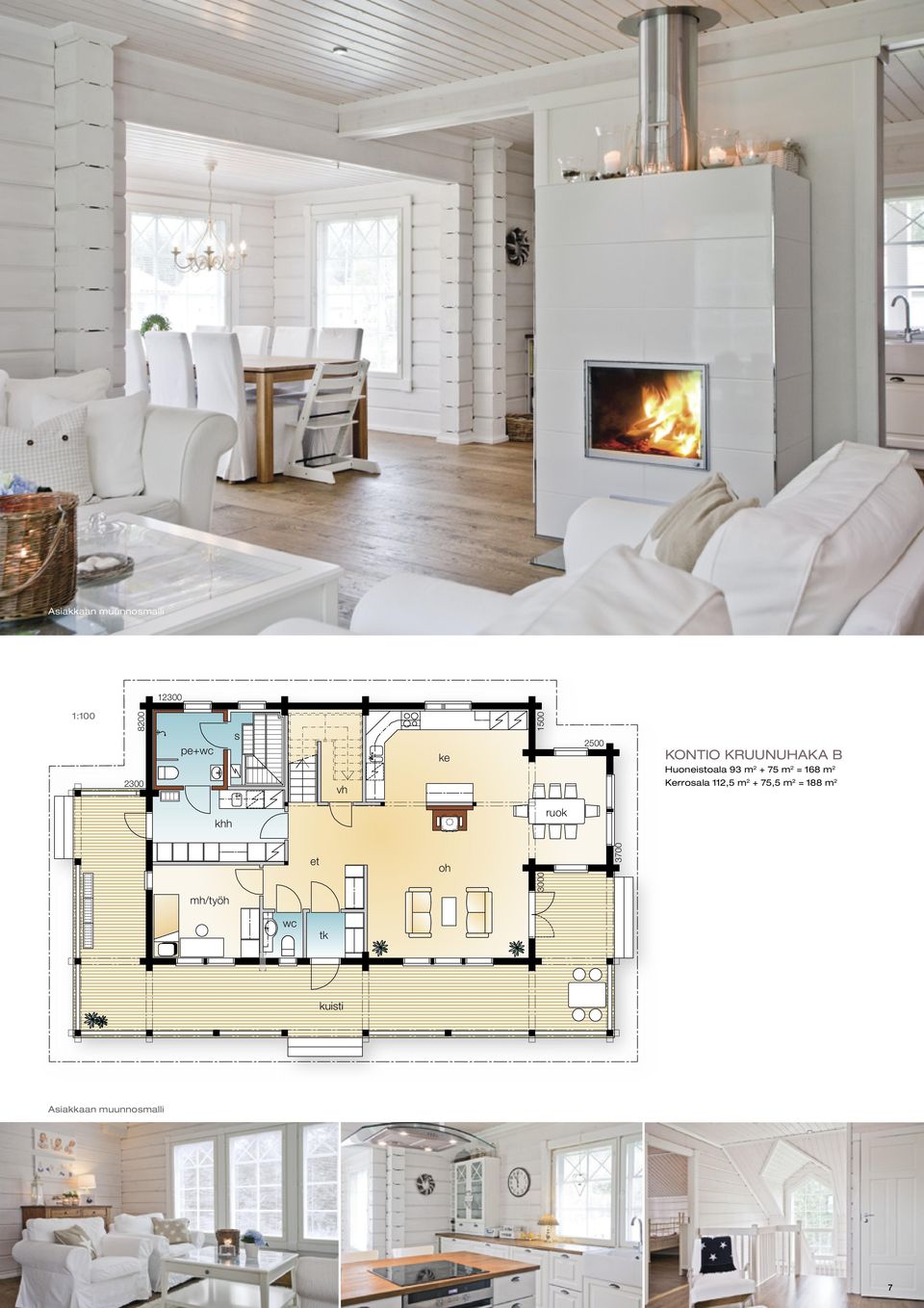 m 2 2300 Kerroala 112,5 m 2 + 75,5 m 2 = 188 m