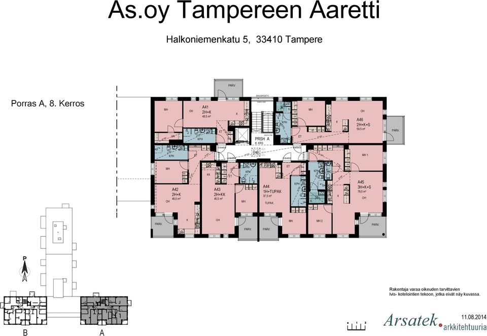 erros 42 2H+ 41 2H+ 48,5 m² 43 2H+ 45,5 m² EI 60