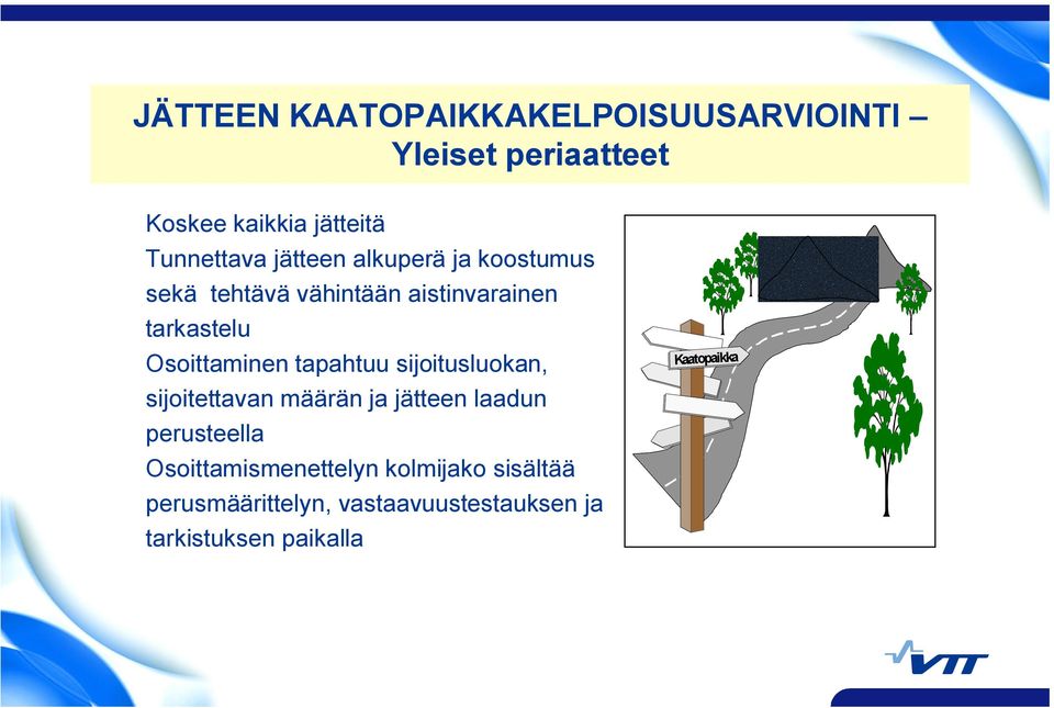 tapahtuu sijoitusluokan, sijoitettavan määrän ja jätteen laadun perusteella