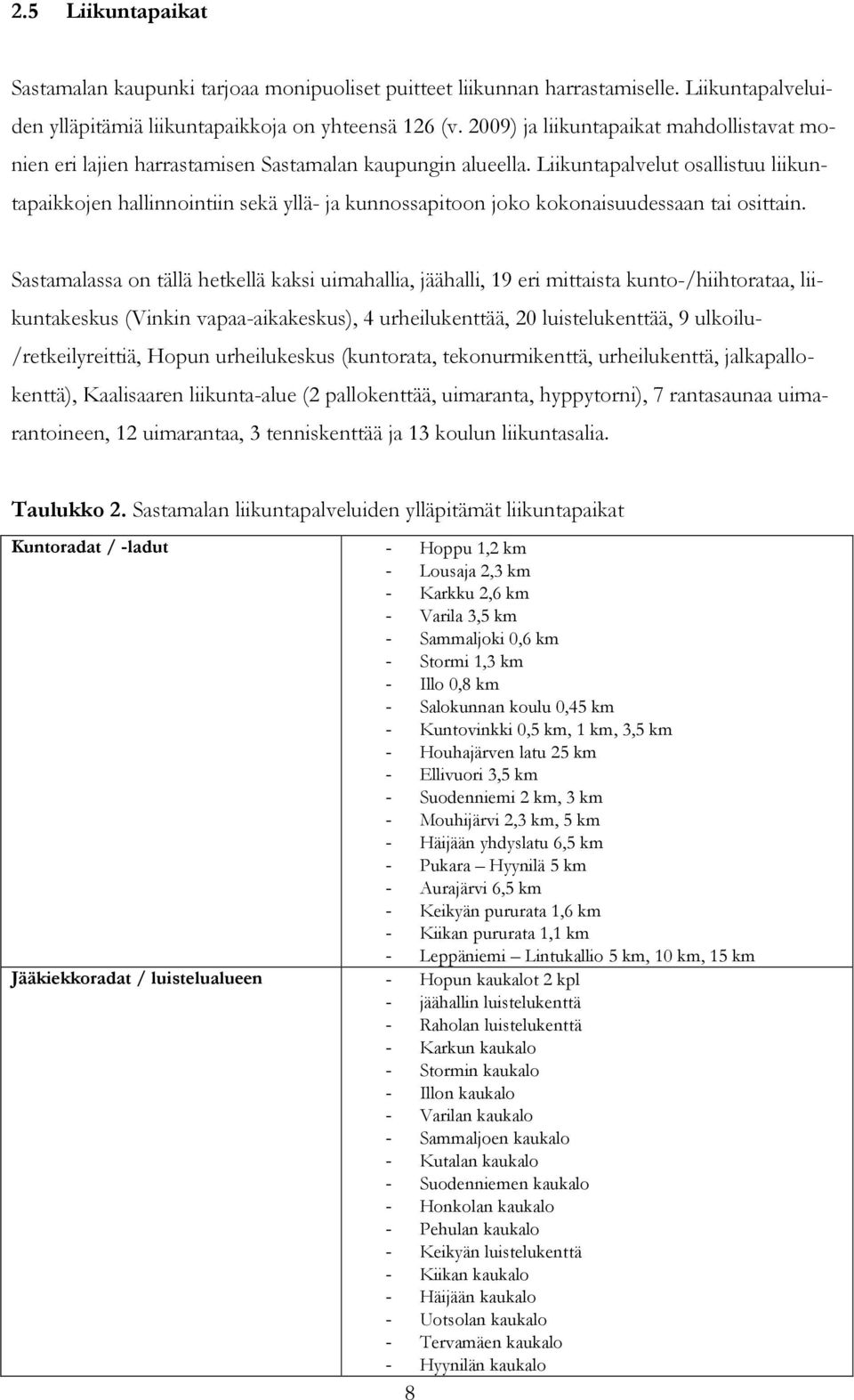 Liikuntapalvelut osallistuu liikuntapaikkojen hallinnointiin sekä yllä- ja kunnossapitoon joko kokonaisuudessaan tai osittain.