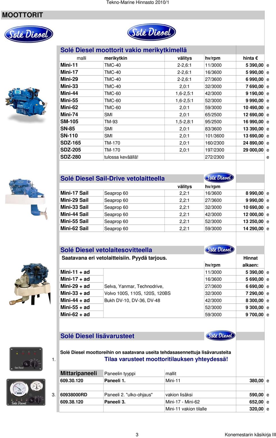 2,0:1 65/2500 12 690,00 e SM-105 TM-93 1,5-2,8:1 95/2500 16 990,00 e SN-85 SMI 2,0:1 83/3600 13 390,00 e SN-110 SMI 2,0:1 101/3600 13 690,00 e SDZ-165 TM-170 2,0:1 160/2300 24 890,00 e SDZ-205 TM-170