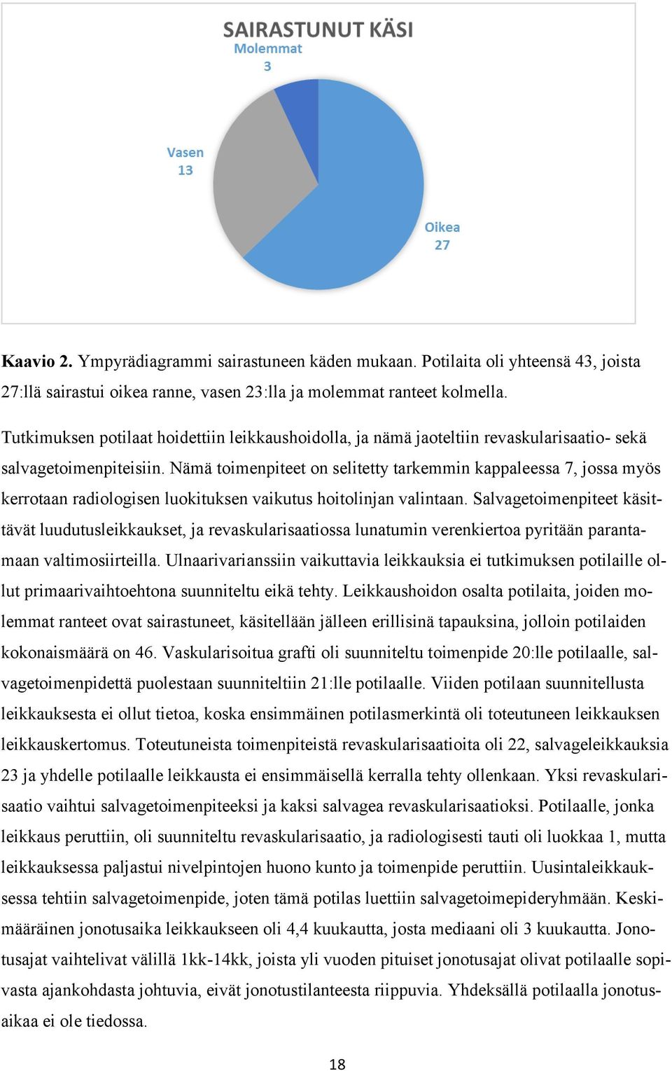 Nämä toimenpiteet on selitetty tarkemmin kappaleessa 7, jossa myös kerrotaan radiologisen luokituksen vaikutus hoitolinjan valintaan.