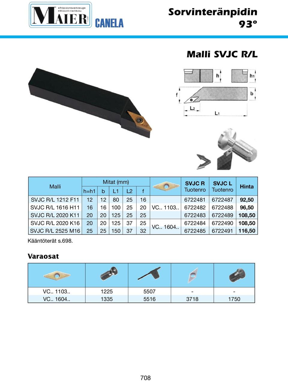 . 6722482 6722488 96,50 SVJC R/L 2020 K11 20 20 125 25 25 6722483 6722489 108,50 SVJC R/L 2020 K16 20 20 125 37 25 6722484