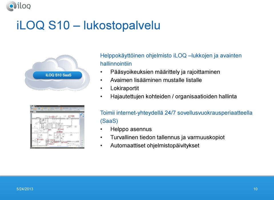 Hajautettujen kohteiden / organisaatioiden hallinta Toimii internet-yhteydellä 24/7