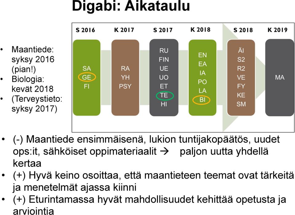 tuntijakopäätös, uudet ops:it, sähköiset oppimateriaalit paljon uutta yhdellä kertaa (+) Hyvä