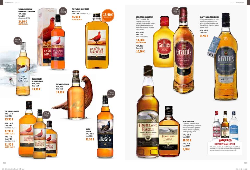 1797 Alkon hinta 39,71 16,90 SÄÄSTÄ 22,81 16,90 SÄÄSTÄ 22,81 GRANT S FAMILY RESERVE Grant s on tänään yksi maailman tunnetuimpia merkkejä.