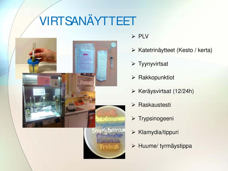 Rakkopunktiot Keräysvirtsat (12/24h)