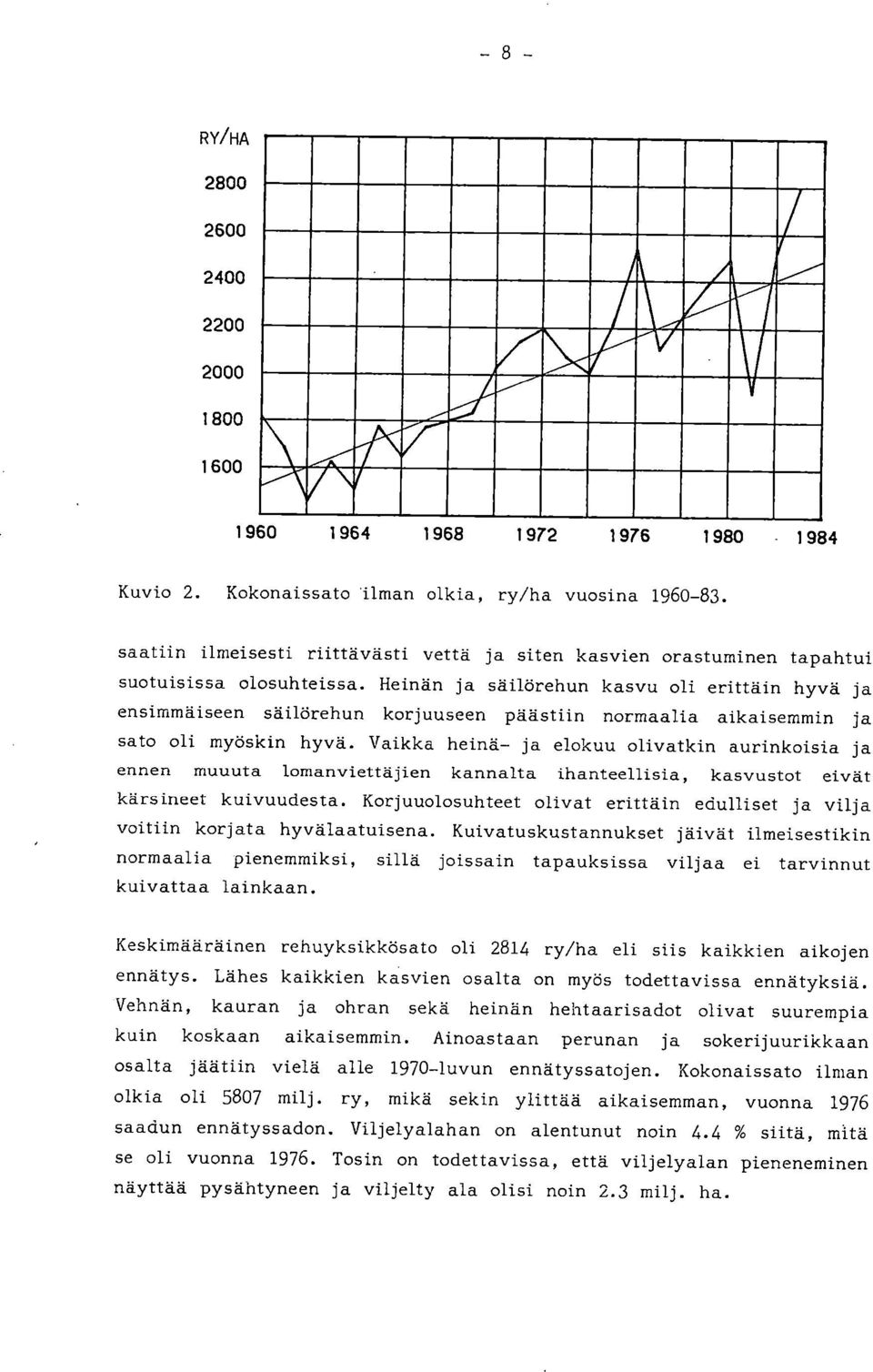 Heinän ja säilörehun kasvu oli erittäin hyvä ja ensimmäiseen säilörehun korjuuseen päästiin normaalia aikaisemmin ja sato oli myöskin hyvä.