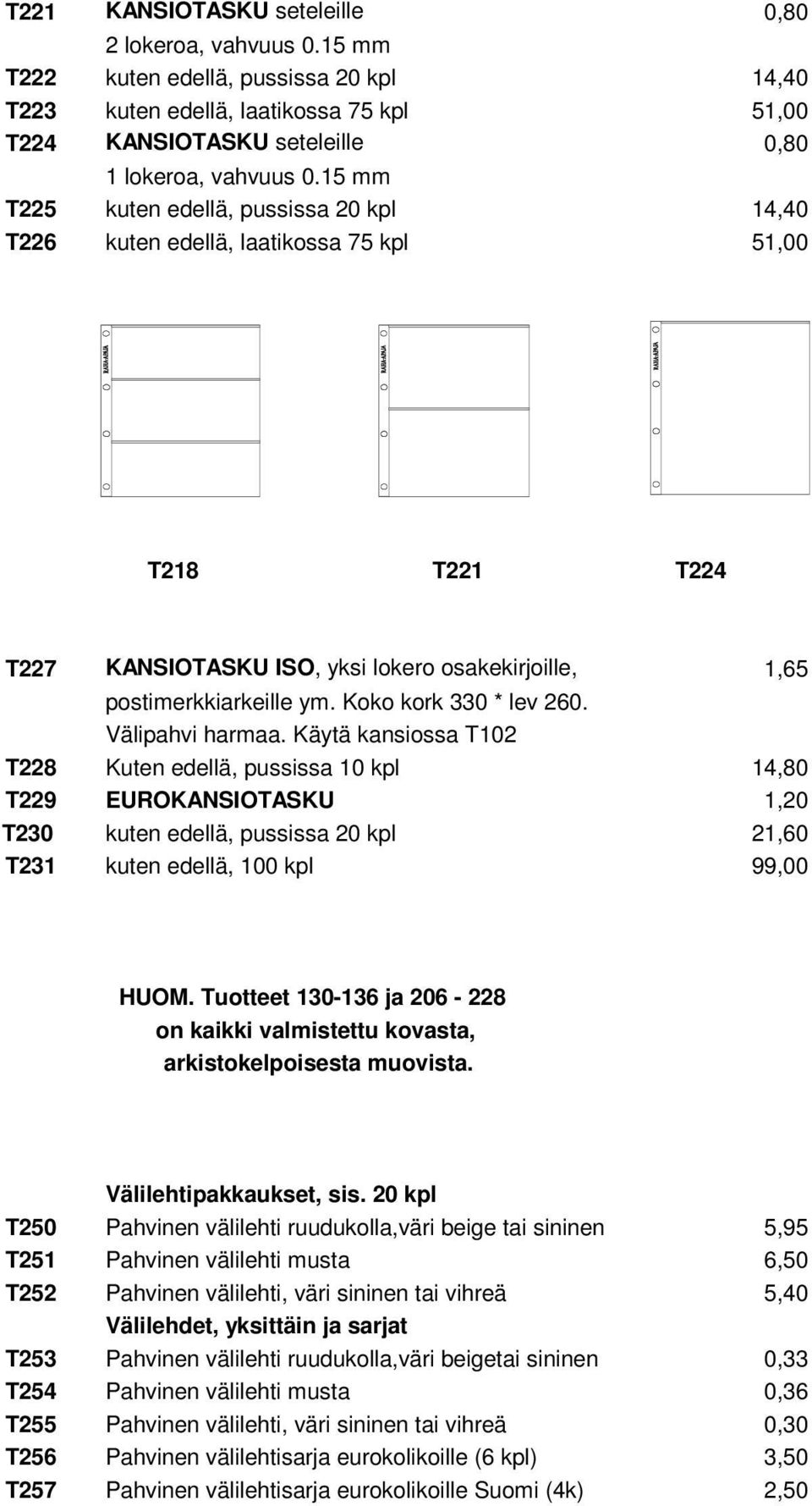 Koko kork 330 * lev 260. Välipahvi harmaa.