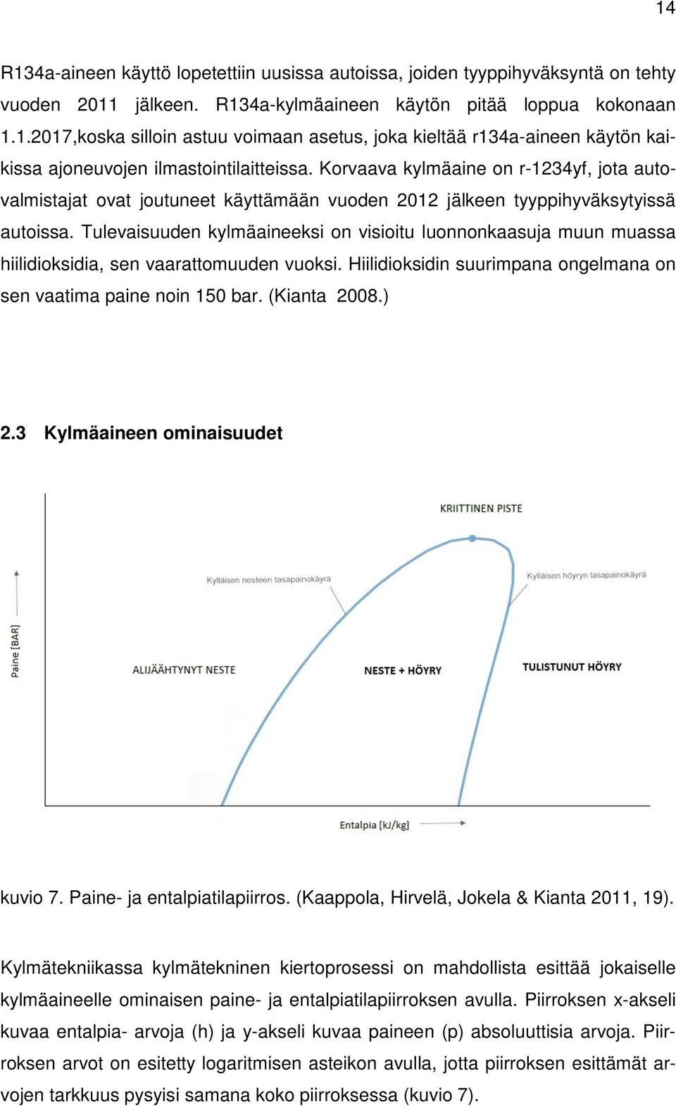 Tulevaisuuden kylmäaineeksi on visioitu luonnonkaasuja muun muassa hiilidioksidia, sen vaarattomuuden vuoksi. Hiilidioksidin suurimpana ongelmana on sen vaatima paine noin 150 bar. (Kianta 2008.) 2.