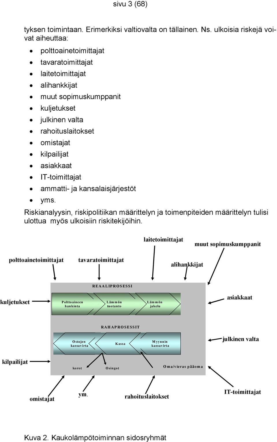 asiakkaat IT-toimittajat ammatti- ja kansalaisjärjestöt yms. analyysin, riskipolitiikan määrittelyn ja toimenpiteiden määrittelyn tulisi ulottua myös ulkoisiin riskitekijöihin.