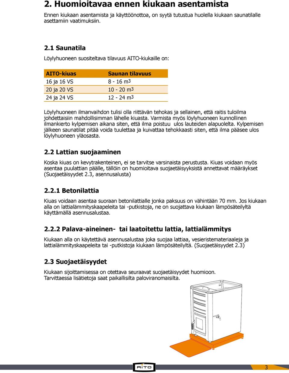 riittävän tehokas ja sellainen, että raitis tuloilma johdettaisiin mahdollisimman lähelle kiuasta.