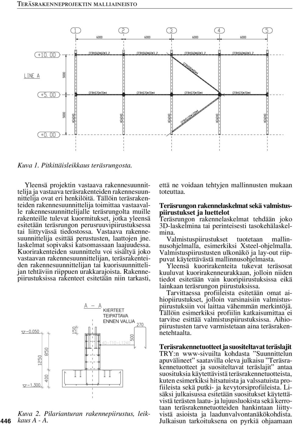 perusruuvipiirustuksessa tai liittyvässä tiedostossa. Vastaava rakennesuunnittelija esittää perustusten, laattojen jne. laskelmat sopivaksi katsomassaan laajuudessa.