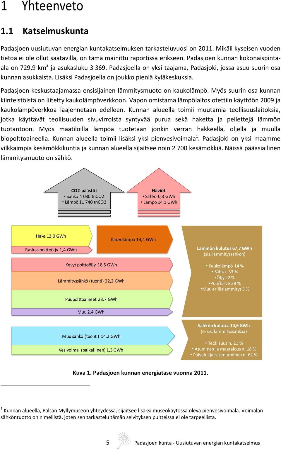 Lisäksi Padasjoella on joukko pieniä kyläkeskuksia. Padasjoen keskustaajamassa ensisijainen lämmitysmuoto on kaukolämpö. Myös suurin osa kunnan kiinteistöistä on liitetty kaukolämpöverkkoon.