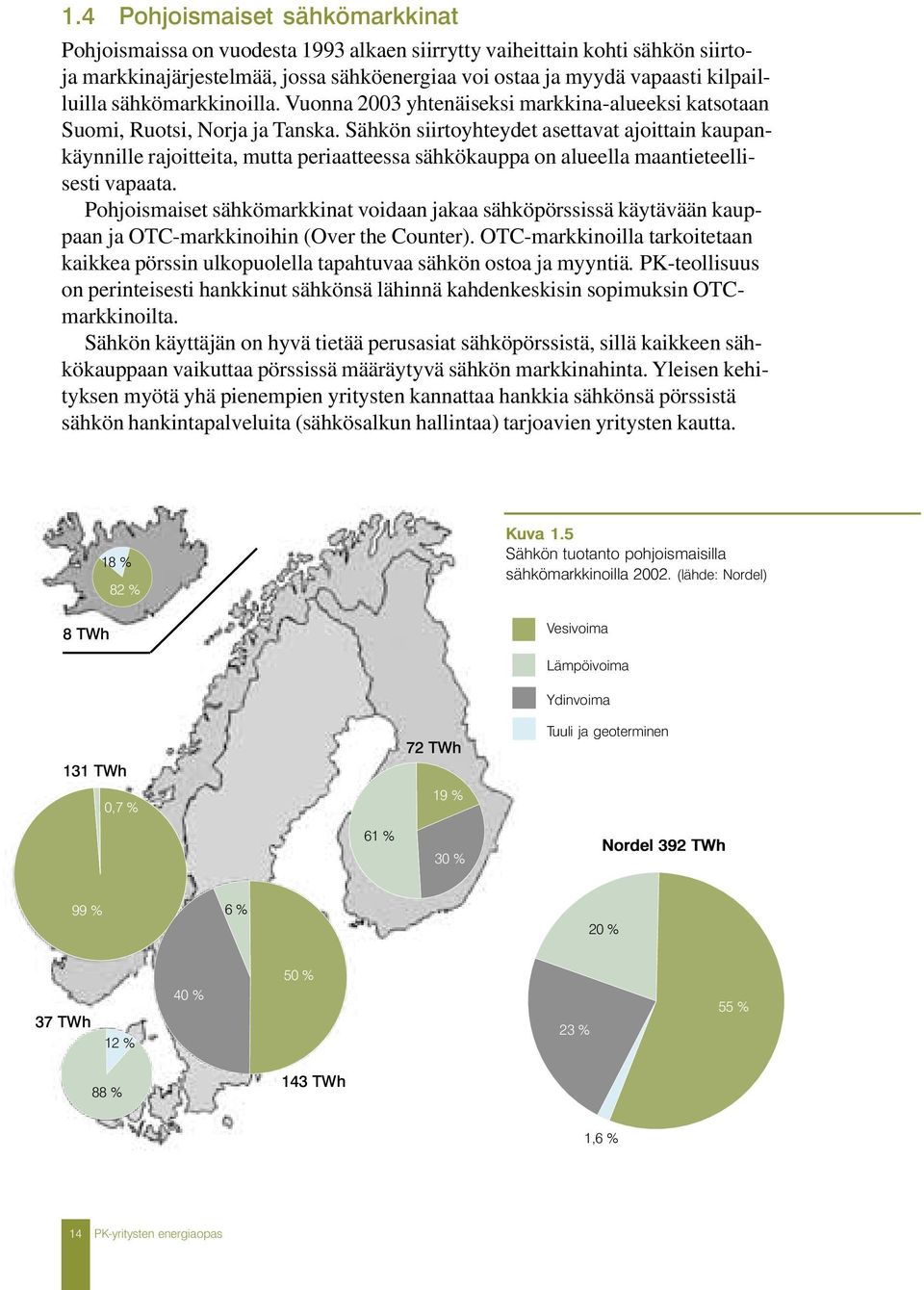 Sähkön siirtoyhteydet asettavat ajoittain kaupankäynnille rajoitteita, mutta periaatteessa sähkökauppa on alueella maantieteellisesti vapaata.