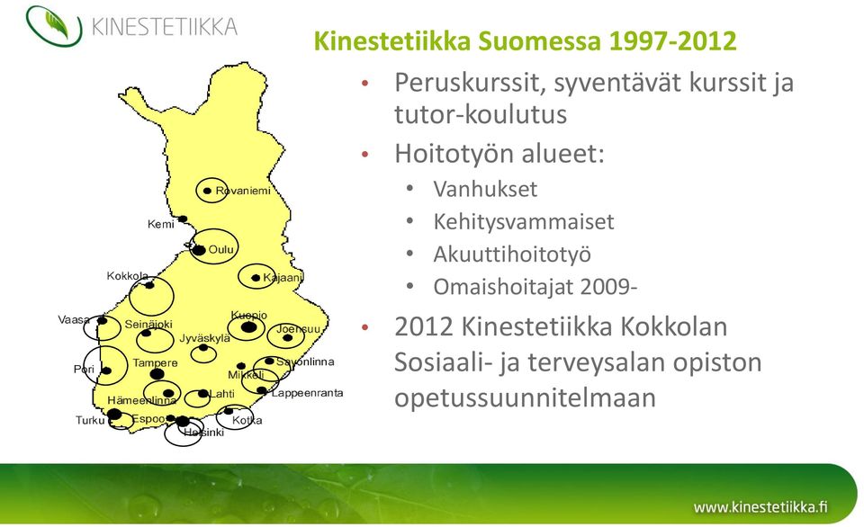 Kehitysvammaiset Akuuttihoitotyö Omaishoitajat 2009-2012