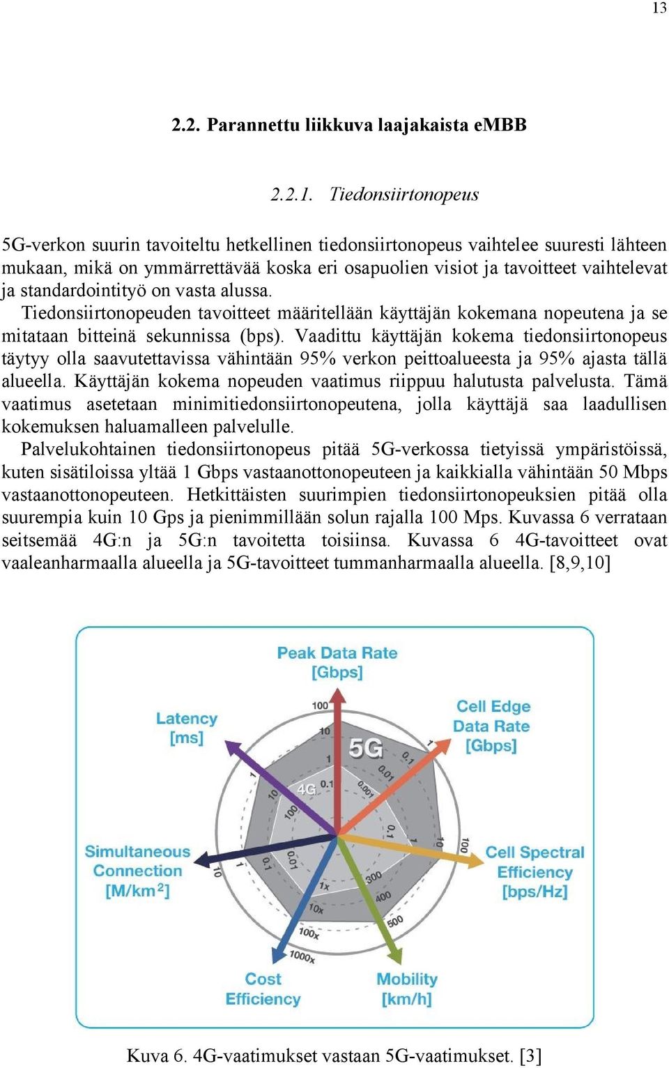 Vaadittu käyttäjän kokema tiedonsiirtonopeus täytyy olla saavutettavissa vähintään 95% verkon peittoalueesta ja 95% ajasta tällä alueella.