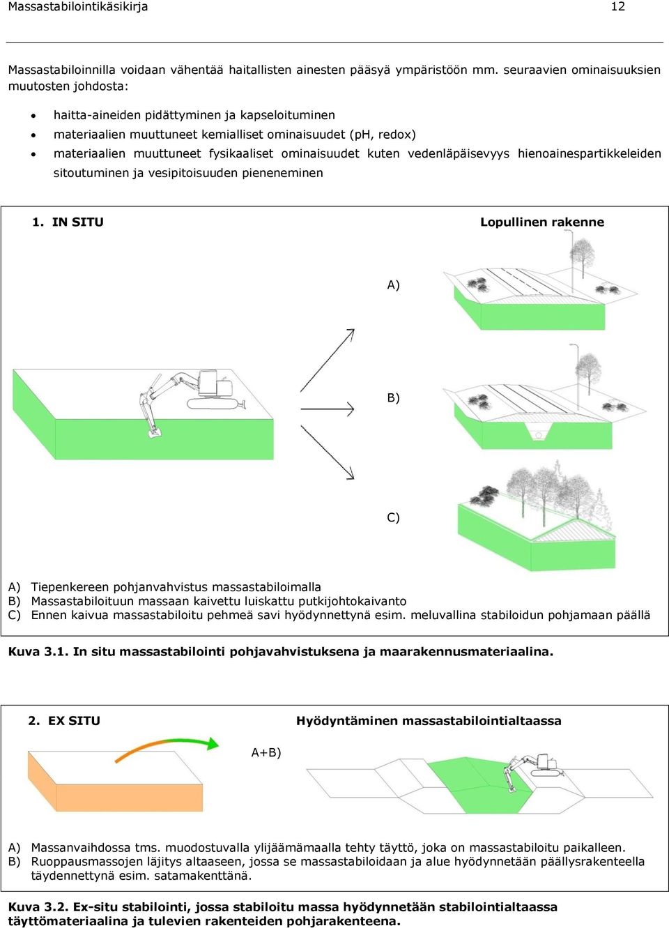 ominaisuudet kuten vedenläpäisevyys hienoainespartikkeleiden sitoutuminen ja vesipitoisuuden pieneneminen 1.