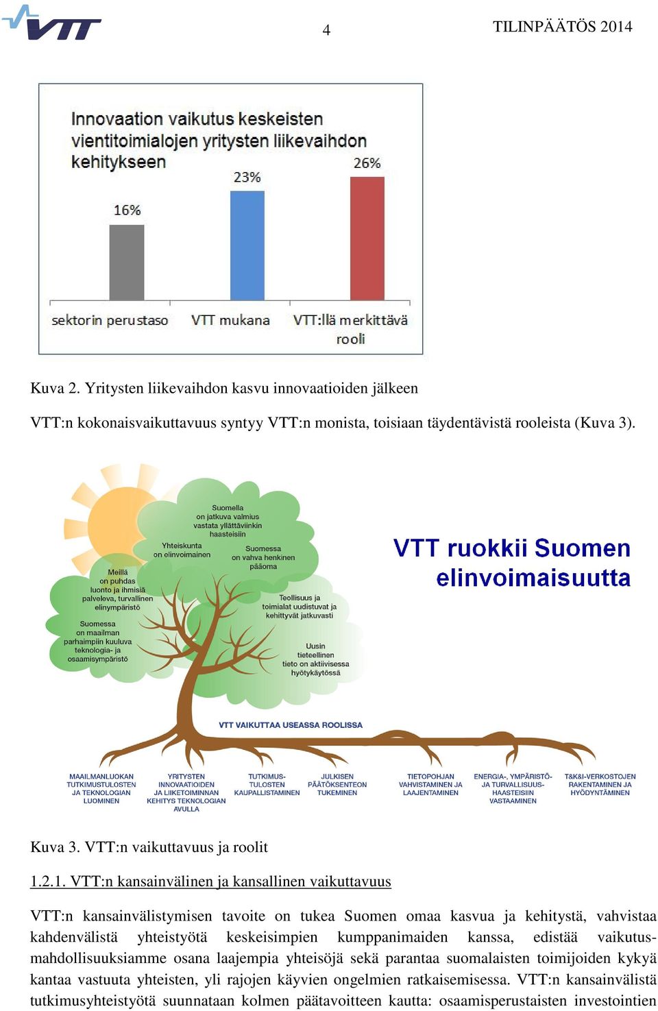 2.1. VTT:n kansainvälinen ja kansallinen vaikuttavuus VTT:n kansainvälistymisen tavoite on tukea Suomen omaa kasvua ja kehitystä, vahvistaa kahdenvälistä yhteistyötä