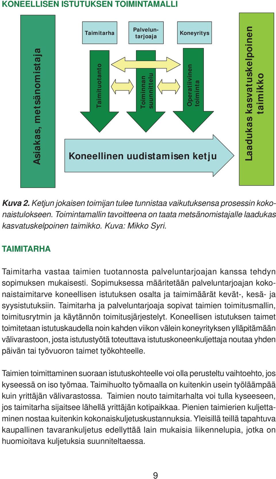Toimintamallin tavoitteena on taata metsänomistajalle laadukas kasvatuskelpoinen taimikko. Kuva: Mikko Syri.