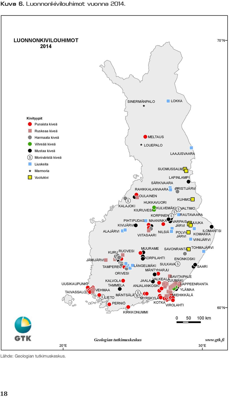 S PIHTIPUDAS MAANINKA VARPAIS- KIVIJÄRVI JÄRVI JUUKA ") SÄRKIVAARA RAHIKKALANVAARA NILSIÄ VIITASAARI LAAJUSVAARA SUOMUSSALMI LAPINLAMPI RISTIJÄRVI POLVI- JÄRVI ILOMANTSI KOMAKKA VIINIJÄRVI