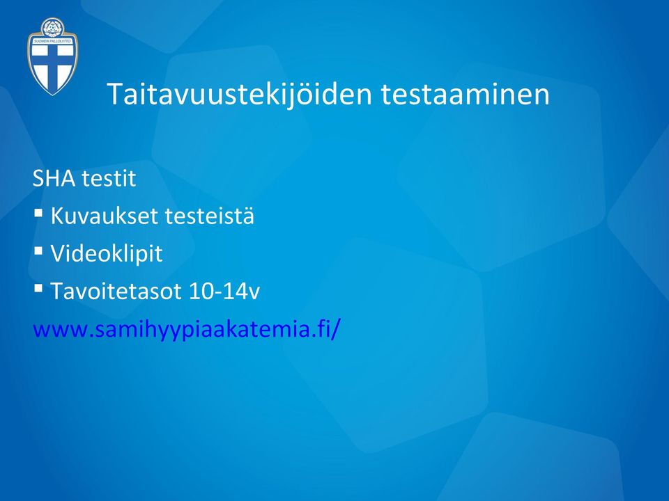 Videoklipit Tavoitetasot