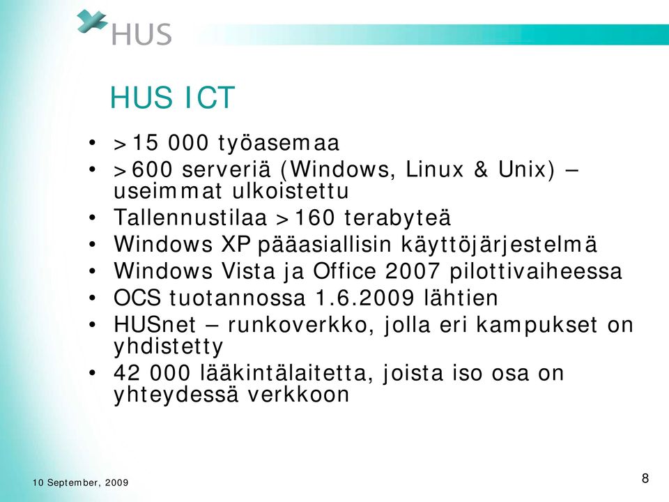 Office 2007 pilottivaiheessa OCS tuotannossa 1.6.