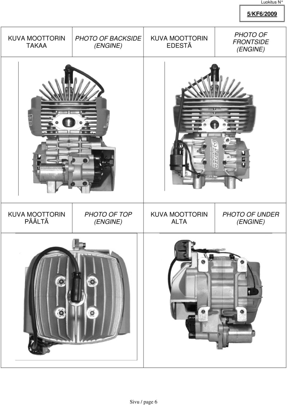 KUVA MOOTTORIN PÄÄLTÄ PHOTO OF TOP (ENGINE) KUVA