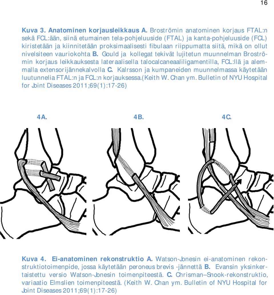 on ollut nivelsiteen vauriokohta B.