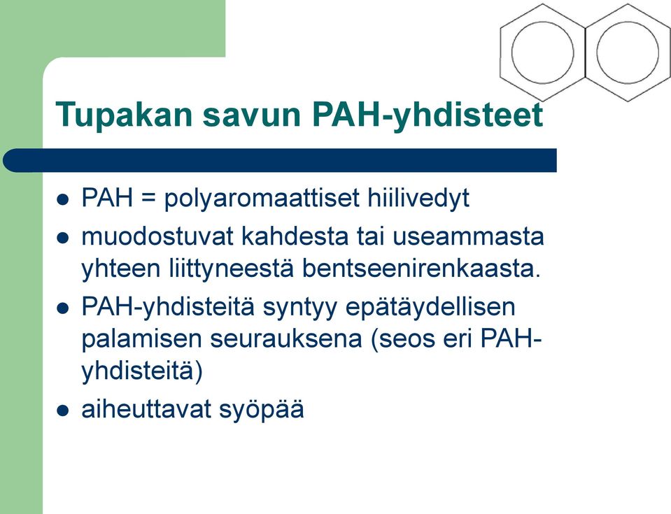 liittyneestä bentseenirenkaasta.