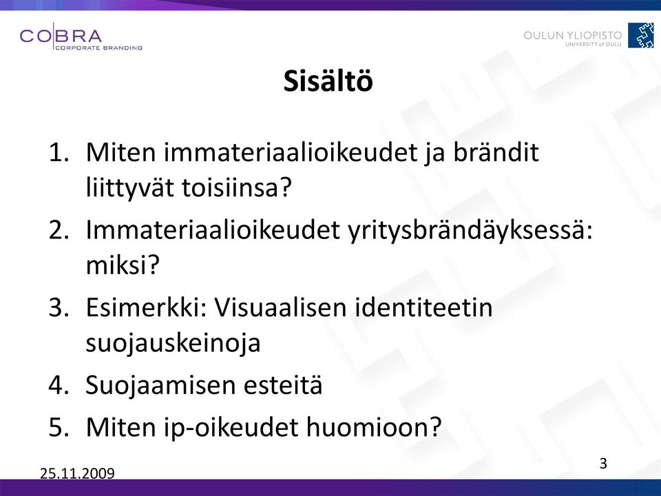 Immateriaalioikeudet yritysbrändäyksessä: miksi? 3.