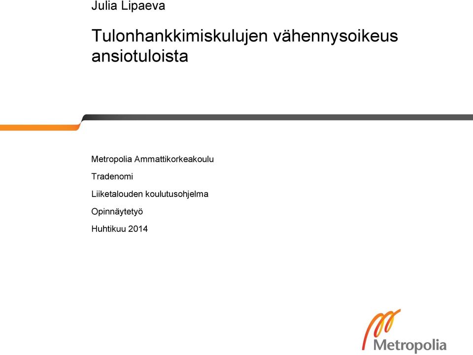 Ammattikorkeakoulu Tradenomi