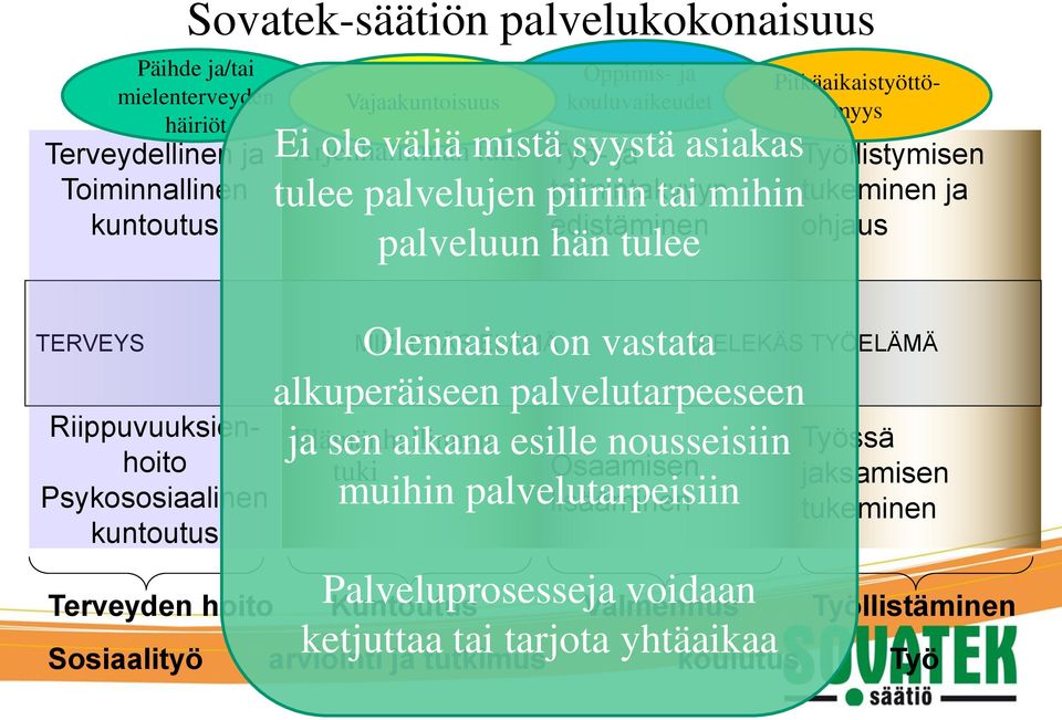 toimintakyvyn tai mihin edistäminen palveluun hän tulee Olennaista on vastata alkuperäiseen palvelutarpeeseen ja Elämänhallinnan sen aikana esille nousseisiin tuki muihin palvelutarpeisiin