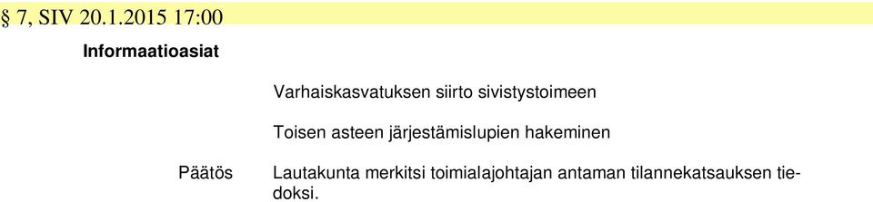 siirto sivistystoimeen Toisen asteen