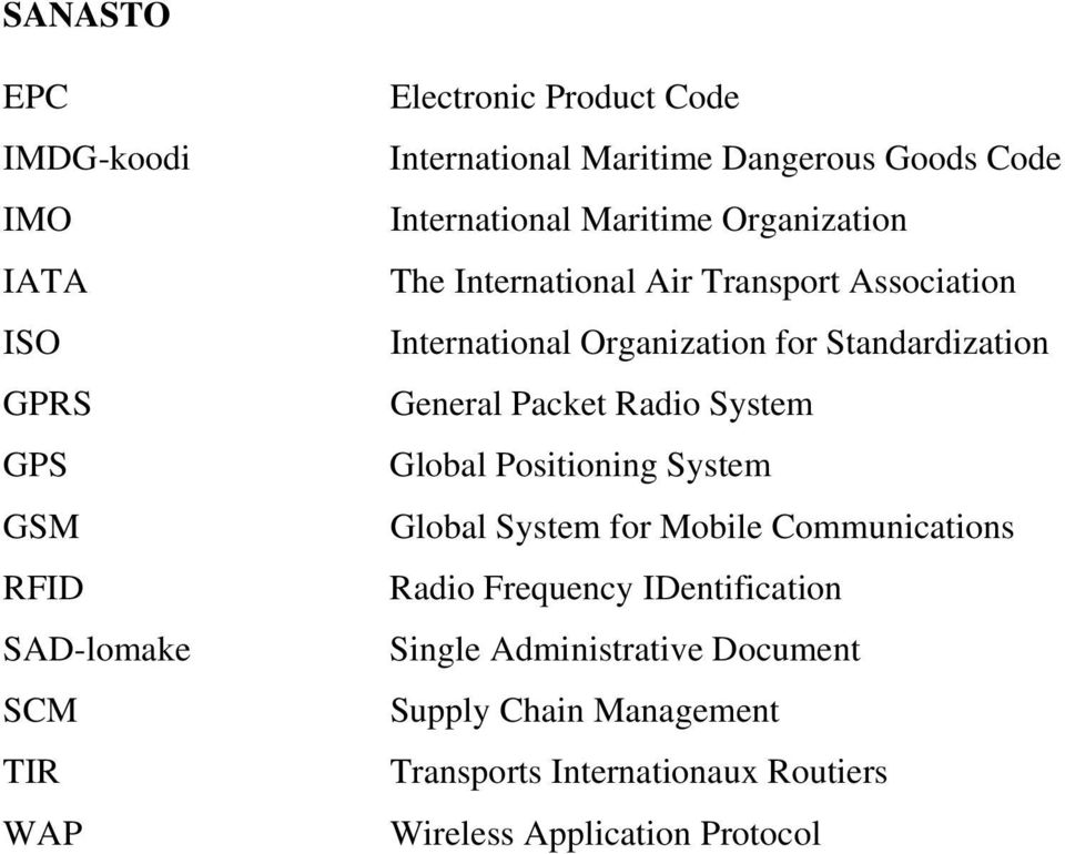 for Standardization General Packet Radio System Global Positioning System Global System for Mobile Communications Radio