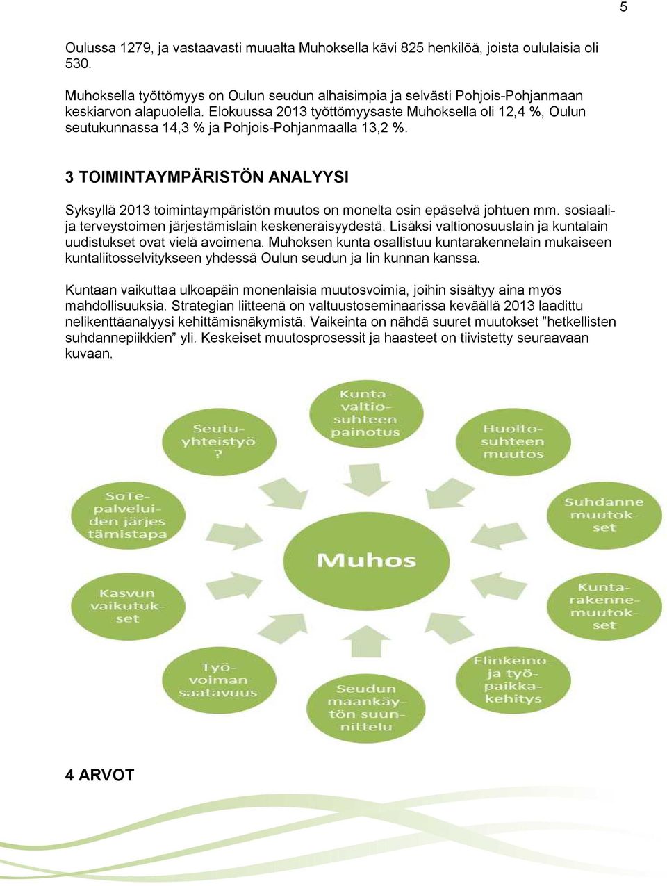 3 TOIMINTAYMPÄRISTÖN ANALYYSI Syksyllä 2013 toimintaympäristön muutos on monelta osin epäselvä johtuen mm. sosiaalija terveystoimen järjestämislain keskeneräisyydestä.