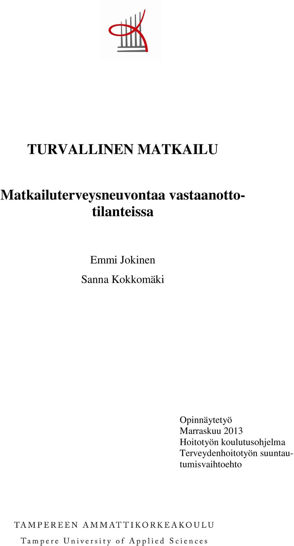 Kokkomäki Opinnäytetyö Marraskuu 2013 Hoitotyön