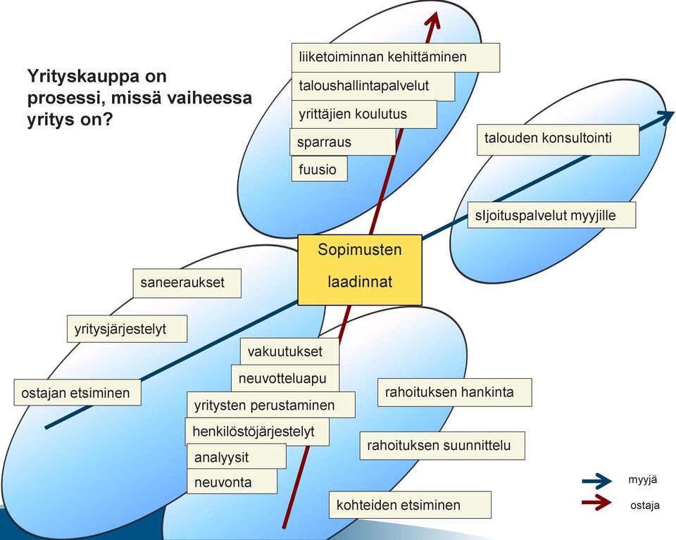 konsultointi saneeraukset Sopimusten laadinnat sijoituspalvelut myyjille yritysjärjestelyt ostajan