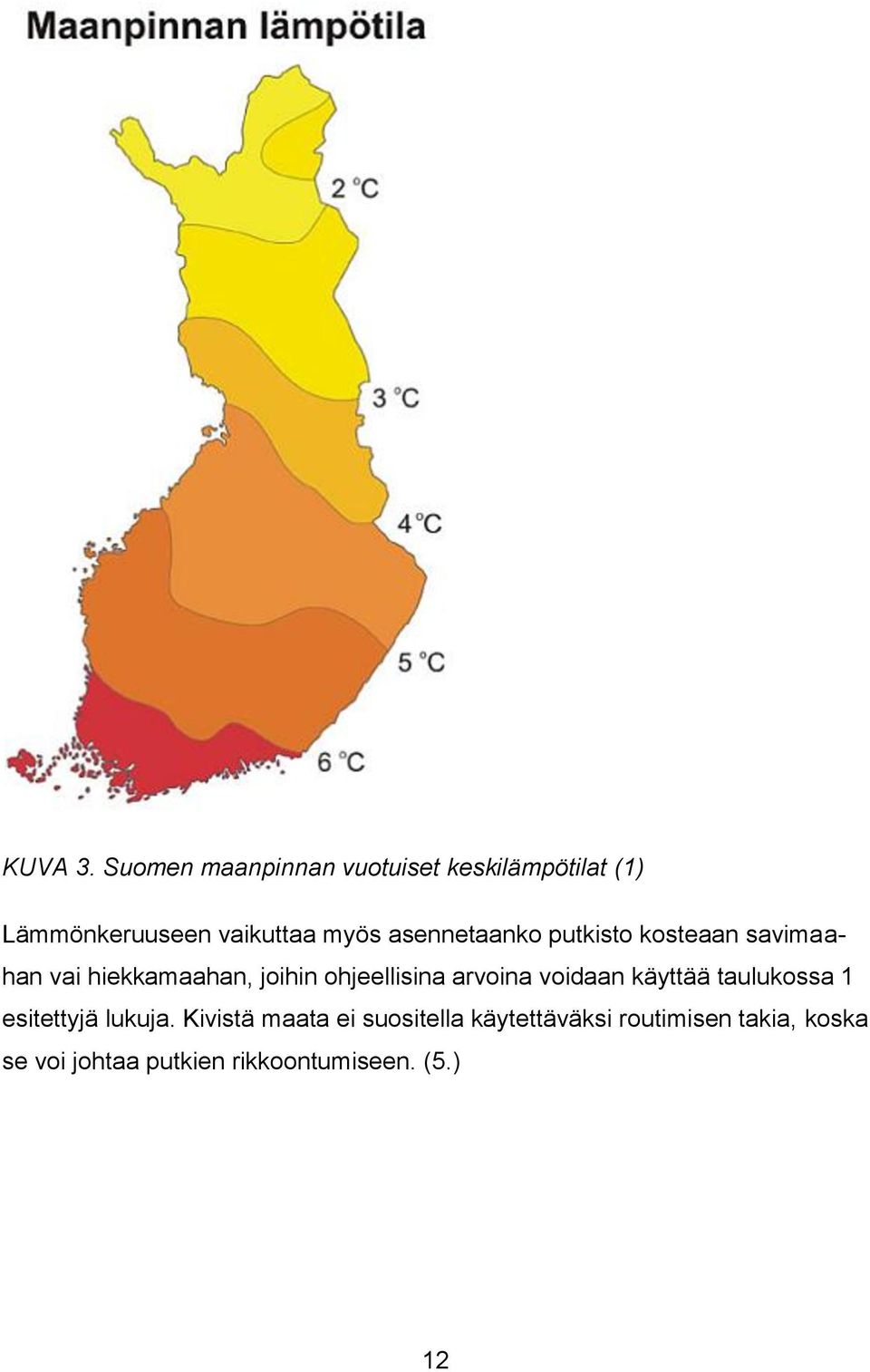 asennetaanko putkisto kosteaan savimaahan vai hiekkamaahan, joihin ohjeellisina