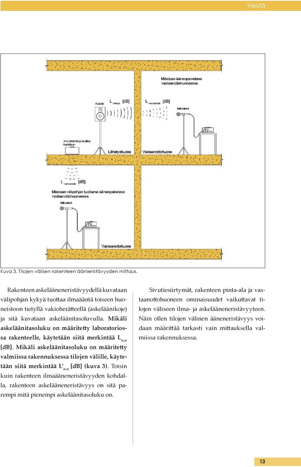 Mikäli askeläänitasoluku on määrite y laboratoriossa rakenteelle, käytetään siitä merkintää L n,w [db].