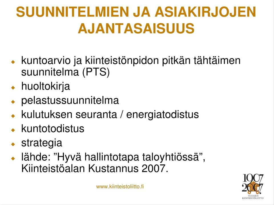 pelastussuunnitelma kulutuksen seuranta / energiatodistus