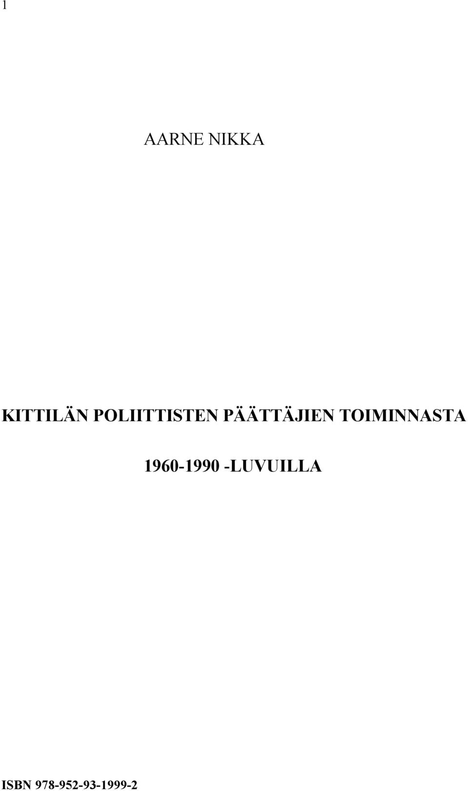 TOIMINNASTA 1960-1990