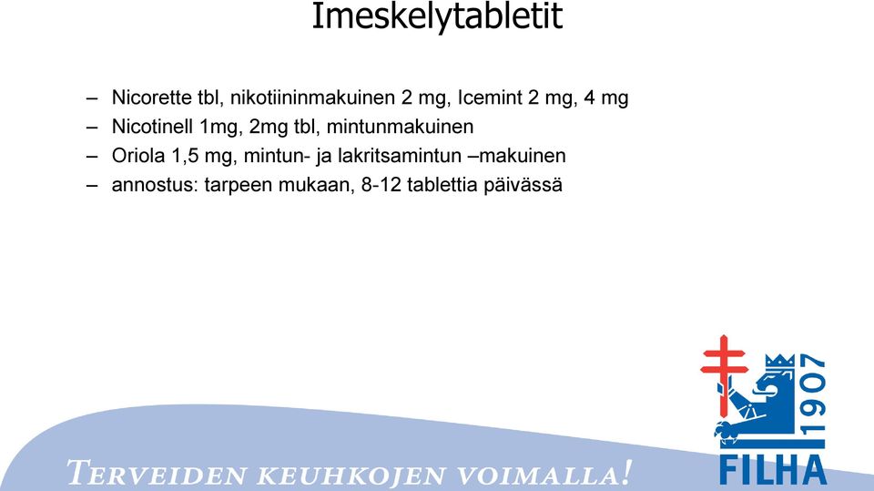 mintunmakuinen Oriola 1,5 mg, mintun- ja