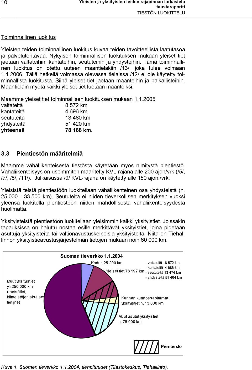 Tämä toiminnallinen luokitus on otettu uuteen maantielakiin /13/, joka tulee voimaan 1.1.2006. Tällä hetkellä voimassa olevassa tielaissa /12/ ei ole käytetty toiminnallista luokitusta.