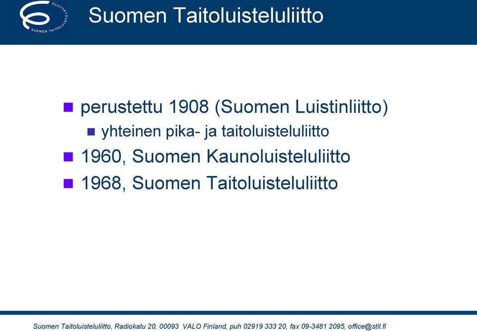 taitoluisteluliitto 1960, Suomen