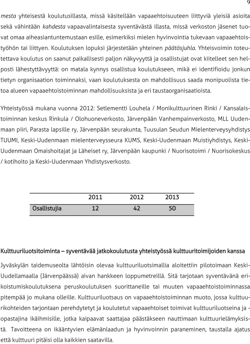 Yhteisvoimin toteutettava koulutus on saanut paikallisesti paljon näkyvyyttä ja osallistujat ovat kiitelleet sen helposti lähestyttävyyttä: on matala kynnys osallistua koulutukseen, mikä ei